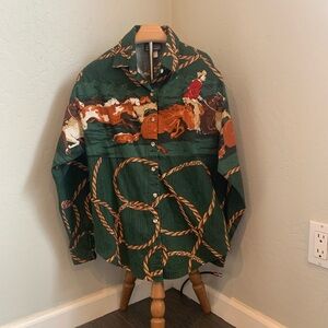 Roughrider Western Cowboy Print Shirt